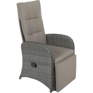 Garden Pleasure Loungesessel SALERNO Gartenstuhl 63 x 73 x 110 cm grau 2 St.
