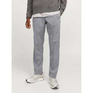 Jack & Jones Stoffhose »JPSTKANE – Lässige Hose mit Bündchen, pflegeleicht und relaxed« meliert, modisch, relaxed fit, Web, grau
