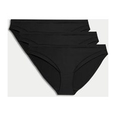 Womens Body by M&S Lot de 3culottes bikini FlexifitTM en modal - Black, Black - 8