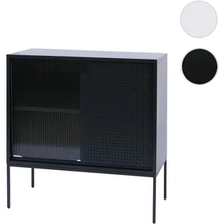 Kommode HWC-O90, Schrank Sideboard Highboard, Industrial Staufächer Schiebetüren Metall 85x80x45cm ~