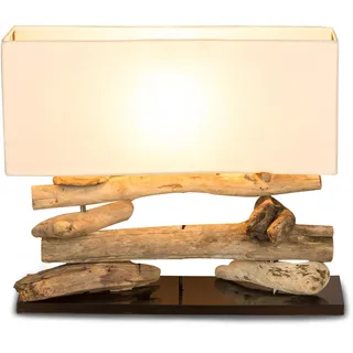 levandeo Tischlampe Treibholz Beige