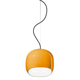 Aufhängung Klein Vintage Deco Ayrton Keramik Gelb 1 Licht E27 - Gelb