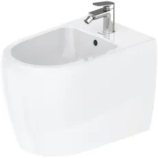 Duravit Qatego Standbidet, 1 Hahnloch, mit Überlauf, 390x600x400mm, 226310, Farbe: Weiß mit HygieneGlaze