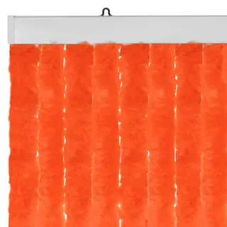 Türvohang Flauschvorhang viele Farben Größen Fliegen Insektenschutz Camping Wohnwagen - orange - 56 - 100 cm X 185 - 220 cm X 185 - 220 cm