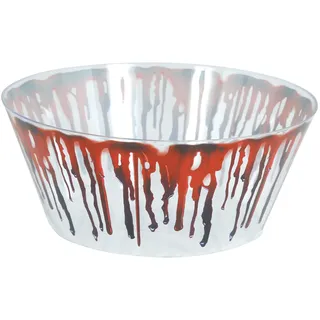 Fiestas Guirca | Blutige Schale wiederverwendbar (25 cm) - Tischdekoration für Halloween und Gruselfeste - Ideal für Feiern und Events - Rot