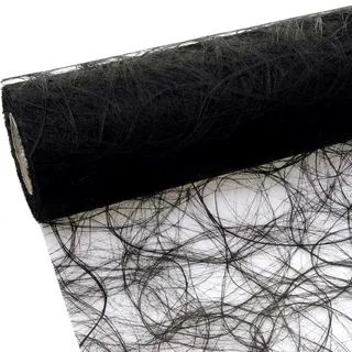 Deko AS GmbH Sizoweb Tischband schwarz 20 cm Rolle 25 Meter 64 017-R