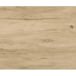 DeLife Couchtisch Ekrem 88x85 cm Keramik Laminam® Sabbia Eichefarbig Hairpin rund Edelstahl