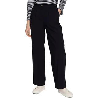 TOM TAILOR Damen Bundfaltenhose 1030616, 14482 - Deep Black, 34W / 32L