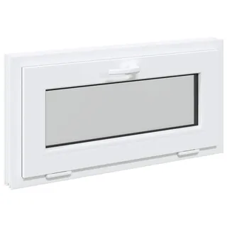 vidaXL Kellerfenster RISOR 80 x 40 cm PVC und Glas - Weiß