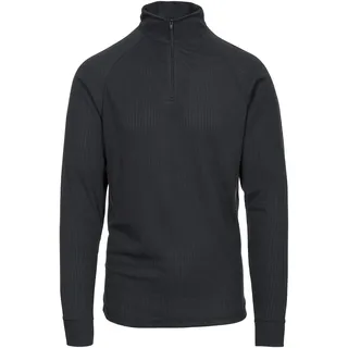 Trespass Herren Wise360 Schnell Trocknendes Unterhemd Mit 1⁄2 Reißverschluss, Schwarz, M EU