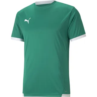Fußballtrikot PUMA "TEAMLIGA JERSEY", Herren, Gr. XXL, grün (pepper grün, puma weiß), Interlock, Obermaterial: 100% Polyester, unifarben, regular fit normal, Rundhals, Trikots Fußballtrikot, Fußball, Kurzarm, Rundhalsausschnitt, aus Interlock-Material