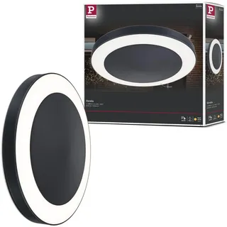 Paulmann LED Deckenleuchte Circula Dämmerungssensor Bewegungsmelder seewasserresistent rund 320mm 3000K 14W 880lm 230V Anthrazit Kunststoff
