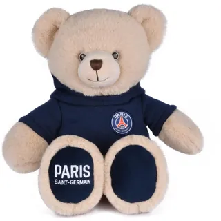 PSG – Plüschtier Bär Maskottchen 50 cm – offizielles Lizenzprodukt Paris Saint-Germain – Abnehmbarer Hoodie – Teddybär sehr weich – Geschenkidee Souvenir PSG für Kinder & Fans Fußball – DC4276
