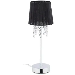 Relaxdays Kristall Tischlampe Schwarz
