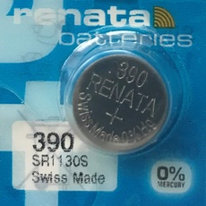Renata 390 SR1130SW Knopfzelle / Uhrenbatterie Swiss, 1,55 V, 10 Stück