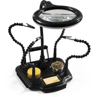 Dritte Hand mit LED-Lupe McPower 11M 4W mit USB-Anschluss