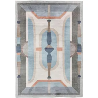 Kunstloft Teppich Mara Multicolor/Blau 200x300 cm , Blau, Multicolor , Textil , Rechteckig , 200x1 cm , Gots , waschbar , Teppiche und Böden, Teppiche
