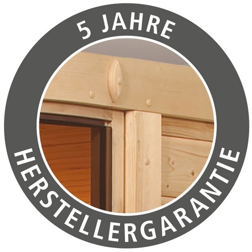 Bild von Sauna Sonja mit bronzierter Tür und Kranz Ofen integr. Strg«, beige