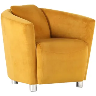 Cocktailsessel , Gelb , Textil , Used look , 72x72x85 cm , Stoffauswahl, erweiterbar (Typenauswahl) , Wohnzimmer, Sessel, Cocktailsessel