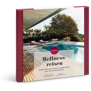 mydays Geschenkbox Wellnessreisen, Reise-Gutschein für 2 Personen, 2 Übernachtungen inkl. 170€ Guthaben für Kulinarik