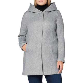 Only Carmakoma Damen CARSEDONA Coat OTW NOOS Mäntel, Light Grey Melange, M-46/48