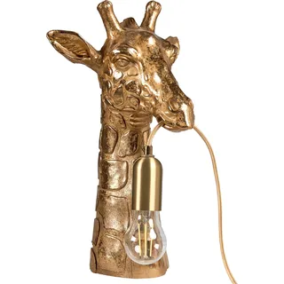 BELIANI Tischlampe Gold Kunstharz 40 cm Hoch 1-Flammig Glühbirnen-Optik Tiermotiv Giraffe Langes Kabel mit Schalter Glam Nachttischlampe Leselampe - Gold