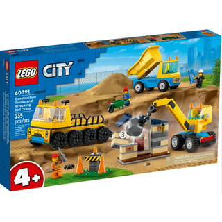 LEGO City Baufahrzeuge und Kran mit Abrissbirne 60391