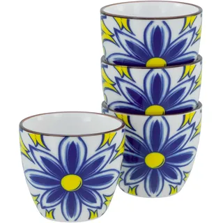 CreaTable, 21890, Serie Aladin, 4-teiliges Geschirrset für 4 Personen, Espresso Set aus Steinzeug, spülmaschinen- und mikrowellengeeignet, Qualitätsproduktion