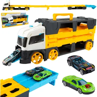 Malplay Auto LKW Truck Launcher 2 Cars Spielzeugeisenbahnen ab 3 Jahren Geschenk Spielzeug