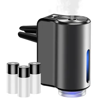 Auto Diffuser Lufterfrischer, 3 Modi Smart Auto Diffuser Elektrischer, Auto Aroma Diffusor Ultraschall-Zerstäuber Lufterfrischers Automatisch(Schwarz)