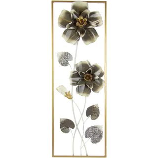 I.GE.A. Wandbild »Metallbild Blumen«, Wanddeko, Metall, Wandskulptur I.GE.A. champagner