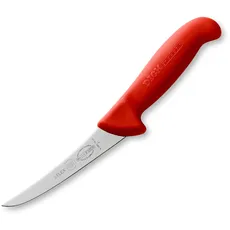 Dick Ausbeinmesser semi-flexibel 13 cm geschweift - Griff rot - für Fleischer, Metzger, Jäger und Schlachter