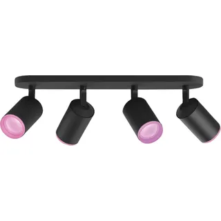 Philips Hue Fugato 4-er Spots 5.7W - schwarz,