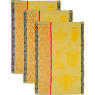 ROSS Geschirrtuch »Biene« Motivtuch, aus 100% Baumwolle, gelb