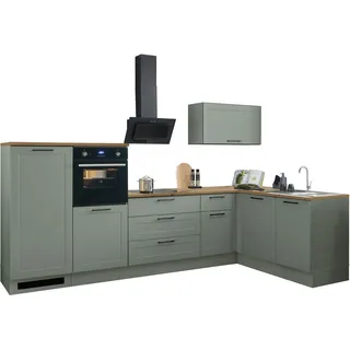 BASIC by Balculina Winkelküche BASIC L-Form 320 cm grün