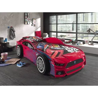 Vipack Spielbett POWER 90 x 200 cm MDF lackiert rot