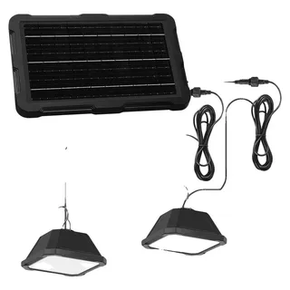 Solar Pendelleuchte, Doppelkopf-Design, wasserdichtes Solarladen, Solar Pendelleuchte, 1PACK