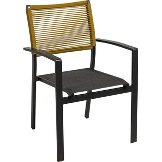 Stapelstuhl - Seil & Aluminium - Gelb - 57x62x87 cm - Gelb