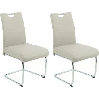 Hela Freischwinger FLORA Kunstleder braun 2er Set