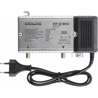 Kreiling BK-Verstärker 33dB 25dB Rückweg 0-65MHz KR 33 BKG 11252 - Silber