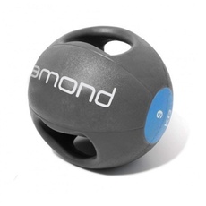 Diamond Professional Diamond Double Grip Medizinball 4 kg Unisex Erwachsene, Grau, One Size