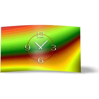 Psychodelic Regenbogen Designer Wanduhr modernes Wanduhren Design leise kein ticken dixtime 3D-0197 - Grün
