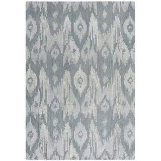 Xora Wollteppich , Blau , Textil , Abstraktes , rechteckig , 200x290 cm , für Fußbodenheizung geeignet , Teppiche und Böden, Teppiche, Moderne Teppiche