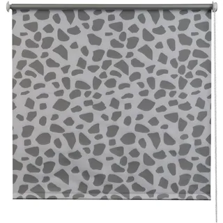 K-HOME Seitenzugrollo 55 x 200 cm grau/weiß