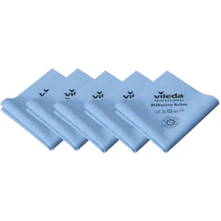 Vileda Professional,Microfasertuch PurMicro Active,Blau,5 STK,PUR,38x35cm