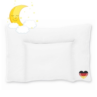 Koru Kids® Kinder Kissen 40x60 cm – 100% kanadische Daunen – Kinderkissen 40x60 – 60 Grad waschbar - Oeko-Tex – Kinderkopfkissen – Kopfkissen Kinder - Made in Germany – Füllung 180g