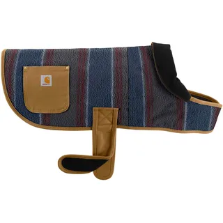 Carhartt Rain Defender, Hunde-Mantel - Dunkelblau/Dunkelrot/Braun - M