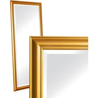 Wholesaler GmbH LC Home Wandspiegel Schlicht Gold ca. 180 x 80 cm Landhaus-Stil mit Facettenschliff XL Flurspiegel