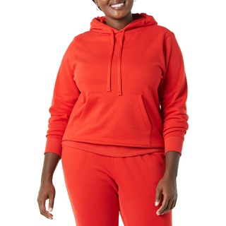 Amazon Essentials Damen Fleece-Kapuzenpullover (in Übergröße erhältlich), Rot, XXL