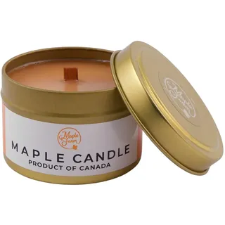 MapleFarm - Ahornsirup-Kerze. Holzdocht. Kerze aus Ahornsirup. Maple syrup travel candle.